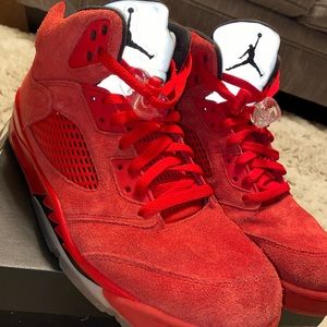 Jordan 5 Retro (red suede) (deadstock)